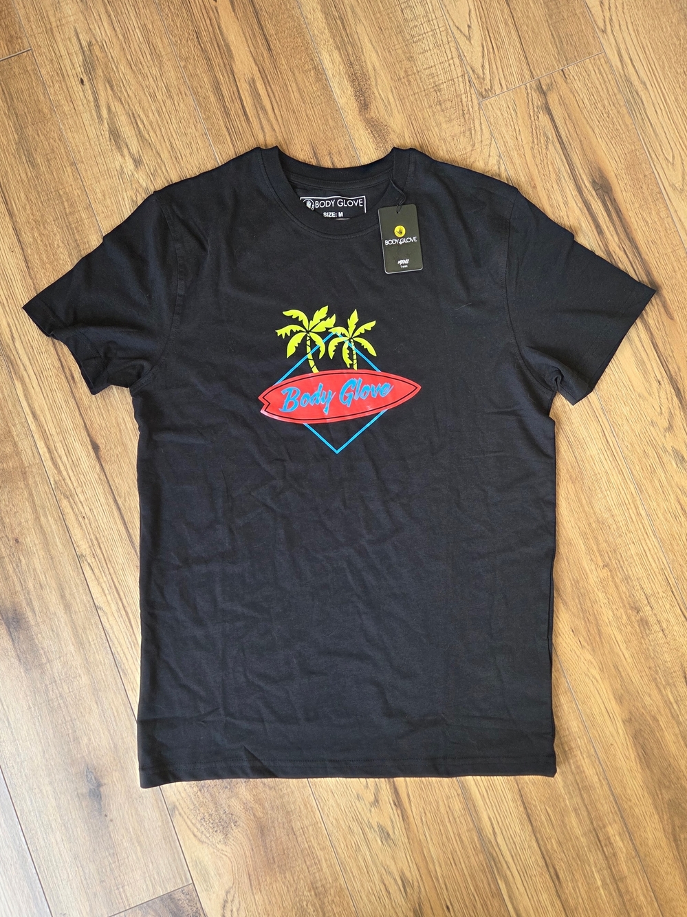 Body Glove Men's Black Graphic Palm Logo Shirt Size M